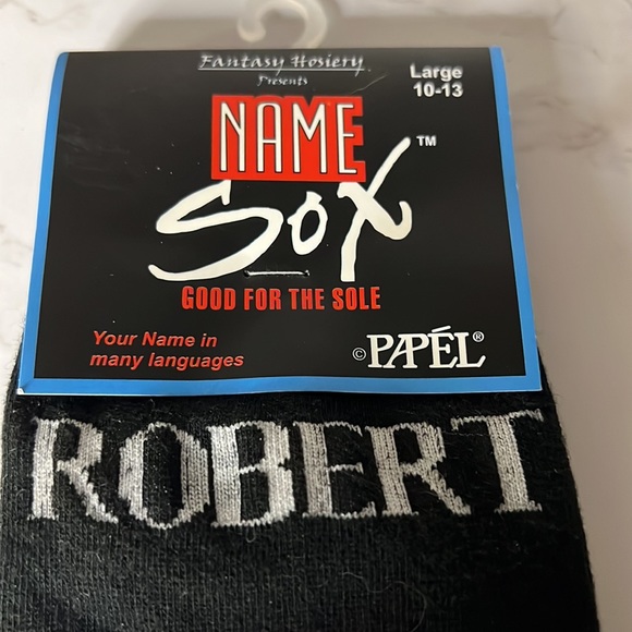 Name Socks “Robert Pick Up Your Socks” LoL,  You’ll  know they’re his! sz 10-14 - Picture 6 of 6